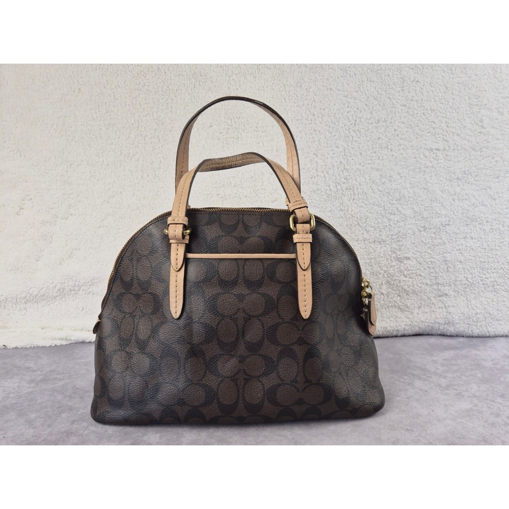 Coach Sierra Satchel Signature Brown Monogram Dome Handbag F37233